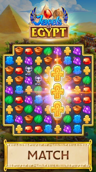Emulate iPhone app Jewels of Egypt: Match 3 Games using MyAndroid Emulate iPhone app Jewels of Egypt: Match 3 Games using MyAndroid