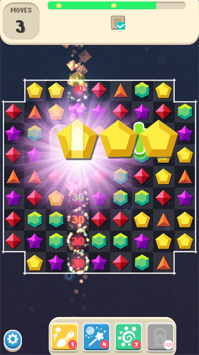 Emulate iPhone app Jewels & Space Pop using MyAndroid