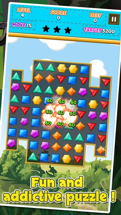 Emulate iPhone app Jewel Star Match 3 game using MyAndroid
