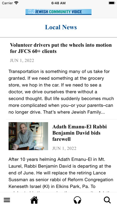 Emulate iPhone app Jewish Community Voice of SNJ using MyAndroid Emulate iPhone app Jewish Community Voice of SNJ using MyAndroid