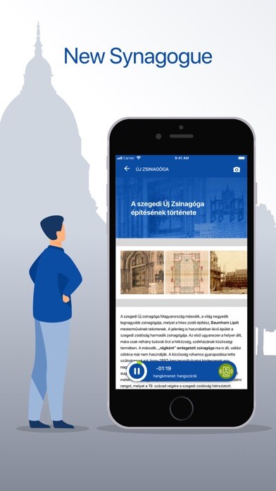 Emulate iPhone app Jewish Heritage Szeged using MyAndroid