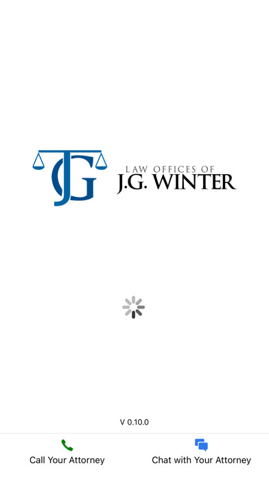 Emulate iPhone app J.G. Winter Injury Lawyers using MyAndroid