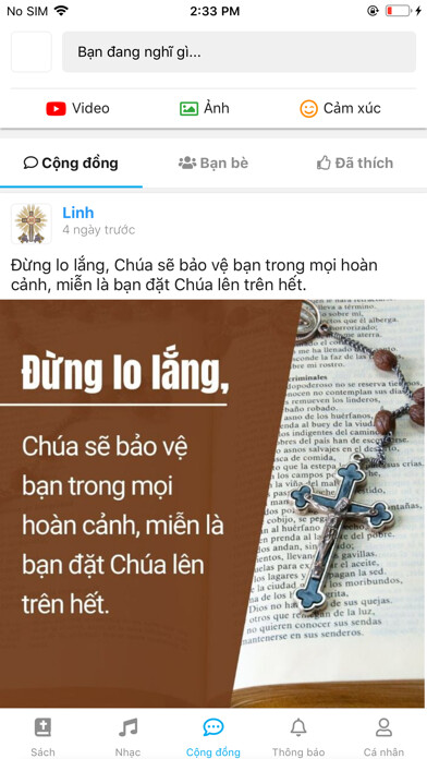 Emulate iPhone app JHS Lời Chúa Hôm Nay using MyAndroid