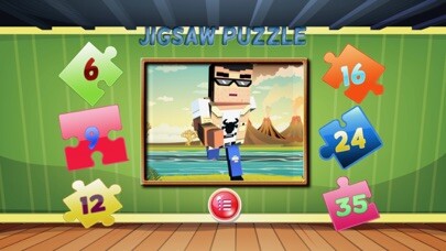 Emulate iPhone app jigsaw cartoon puzzle kid game for 2 to 3 year old using MyAndroid