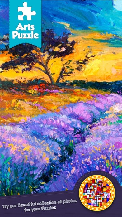Emulate iPhone app Jigsaw For The Love of Arts - Puzzles Match Pieces using MyAndroid