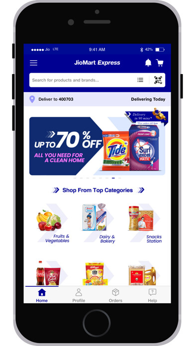 Emulate iPhone app JioMart Express using MyAndroid