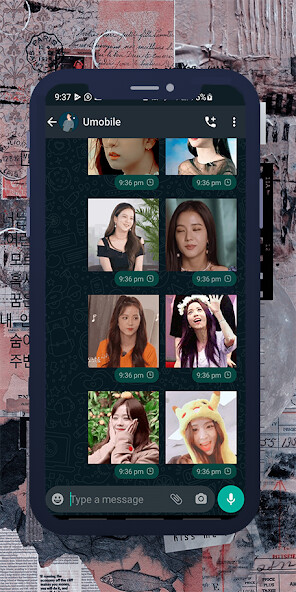 Run android online APK Jisoo Animated WASticker from MyAndroid or emulate Jisoo Animated WASticker using MyAndroid