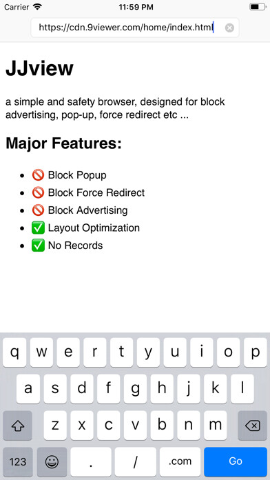 Emulate iPhone app JJview Browser using MyAndroid