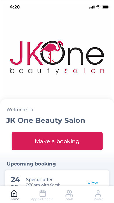 Emulate iPhone app JK One Beauty Salon using MyAndroid Emulate iPhone app JK One Beauty Salon using MyAndroid