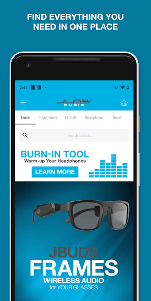 Emulate iPhone app JLab Store and Burn-in Tool using MyAndroid