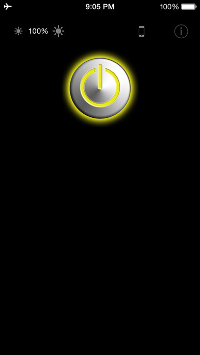 Emulate iPhone app jLight - Flashlight for iPhone using MyAndroid