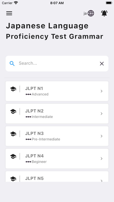 Emulate iPhone app JLPT Bunpou using MyAndroid Emulate iPhone app JLPT Bunpou using MyAndroid