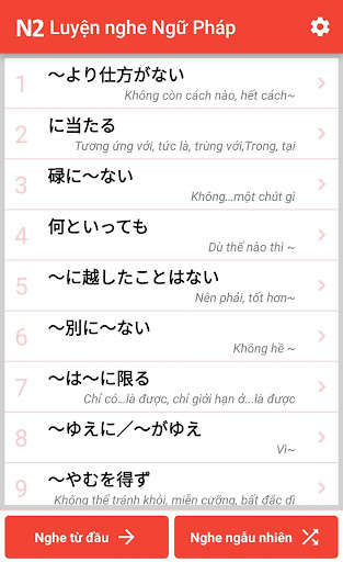 Emulate Android APK JLPT N2 Mimikara Grammar