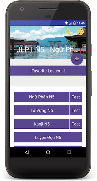 Run android online APK JLPT N5 - Hoc Tieng Nhat, ngu phap n5, tu vung n5 from MyAndroid or emulate JLPT N5 - Hoc Tieng Nhat, ngu phap n5, tu vung n5 using MyAndroid