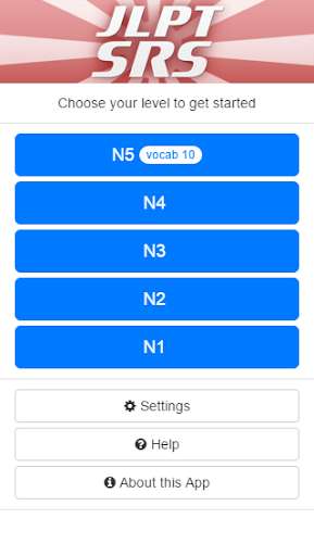 Run android online APK JLPT SRS from MyAndroid or emulate JLPT SRS using MyAndroid