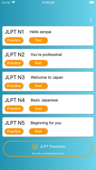 Emulate iPhone app JLPT Test N5 - N1 using MyAndroid Emulate iPhone app JLPT Test N5 - N1 using MyAndroid
