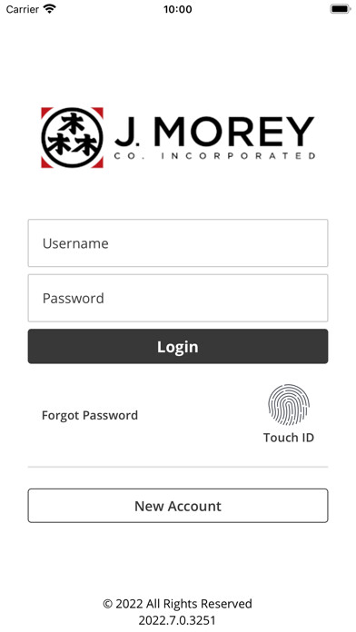 Emulate iPhone app J. Morey Company Mobile using MyAndroid