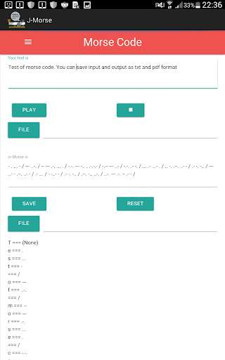 Run android online APK J-Morse (beta) from MyAndroid or emulate J-Morse (beta) using MyAndroid