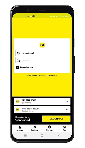 Run android online APK JM Tunnel vpn from MyAndroid or emulate JM Tunnel vpn using MyAndroid