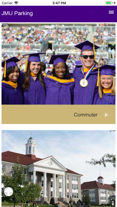Emulate iPhone app JMU Parking using MyAndroid
