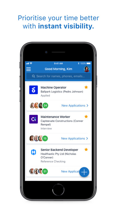 Emulate iPhone app JobAdder Recruitment Software using MyAndroid