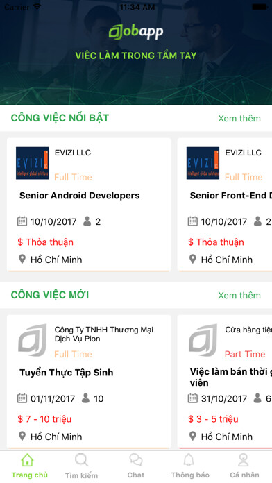 Emulate iPhone app Job App Viet Nam using MyAndroid Emulate iPhone app Job App Viet Nam using MyAndroid