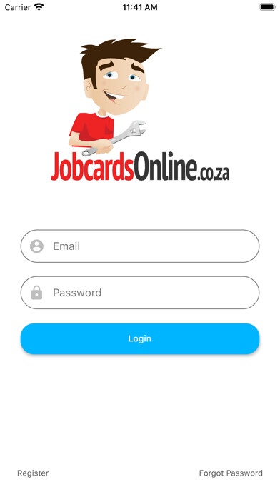 Emulate iPhone app Jobcards Online using MyAndroid
