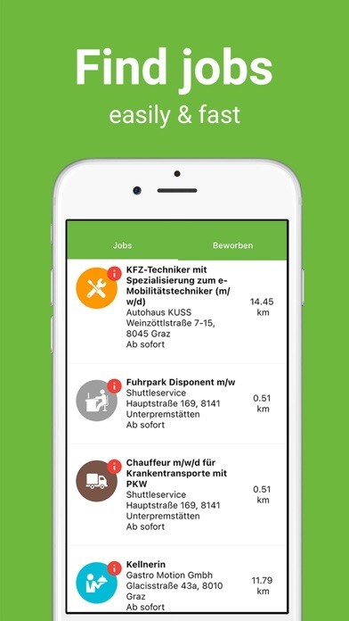 Emulate iPhone app JobCheck - Jobs & Teilzeitjobs using MyAndroid