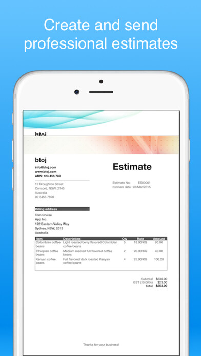 Emulate iPhone app Job Estimate Maker - Invoice + using MyAndroid Emulate iPhone app Job Estimate Maker - Invoice + using MyAndroid