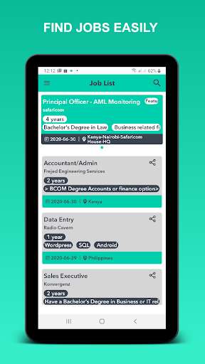 Run android online APK JobFinder KE from MyAndroid or emulate JobFinder KE using MyAndroid