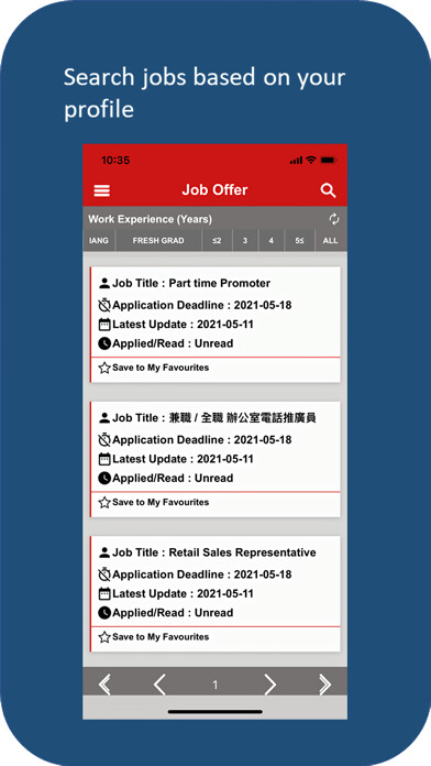 Emulate iPhone app JobOffer using MyAndroid