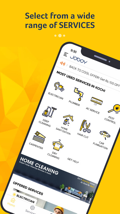 Emulate iPhone app JOBOY-Home Services & Repairs using MyAndroid