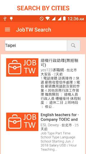 Run android online APK JobTW - Looking for Job in Taiwan from MyAndroid or emulate JobTW - Looking for Job in Taiwan using MyAndroid