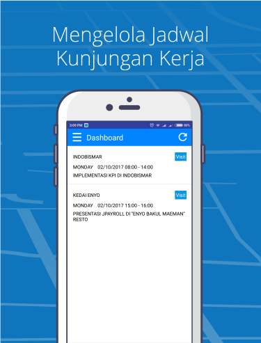 Run android online APK Job Visit from MyAndroid or emulate Job Visit using MyAndroid