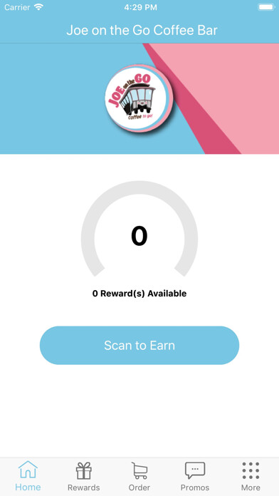 Emulate iPhone app Joe on the Go Rewards using MyAndroid