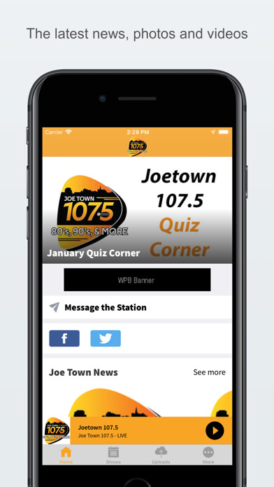 Emulate iPhone app Joetown 107.5 using MyAndroid Emulate iPhone app Joetown 107.5 using MyAndroid