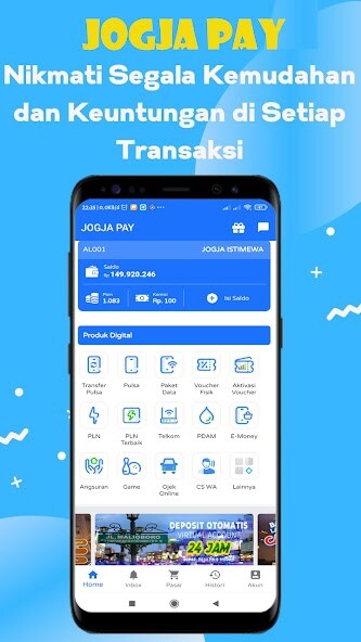 Run android online APK Jogja Pay - Pulsa Murah Cepat Terlengkap from MyAndroid or emulate Jogja Pay - Pulsa Murah Cepat Terlengkap using MyAndroid