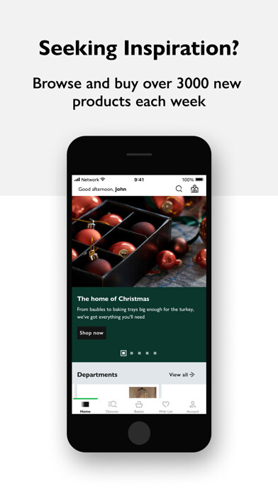 Emulate iPhone app John Lewis & Partners using MyAndroid