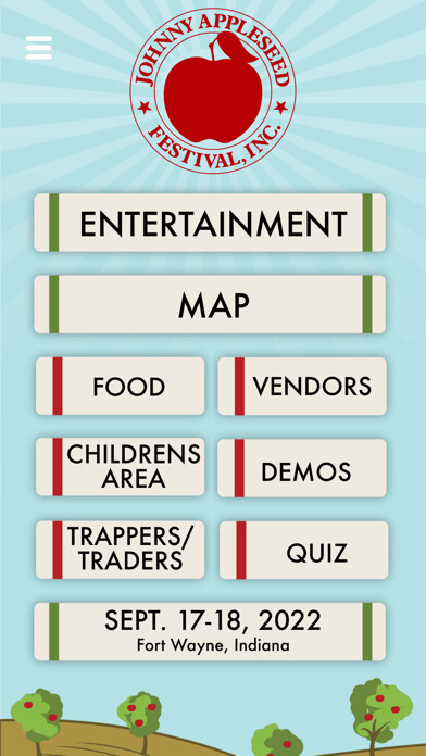 Emulate iPhone app Johnny Appleseed Festival using MyAndroid