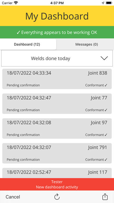 Emulate iPhone app JointAssist by ControlPoint using MyAndroid