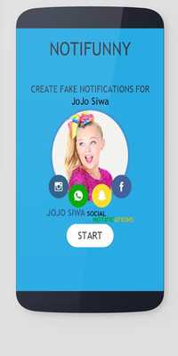 Emulate Android APK JoJo Siwa Social Fake Notifications