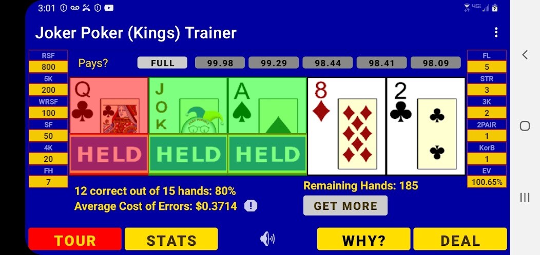Run android online APK Joker Poker (Kings) Trainer from MyAndroid or emulate Joker Poker (Kings) Trainer using MyAndroid