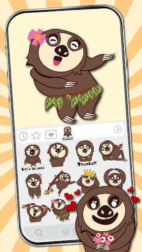Run android online APK Jolly Sloth Life Emoji Stickers from MyAndroid or emulate Jolly Sloth Life Emoji Stickers using MyAndroid