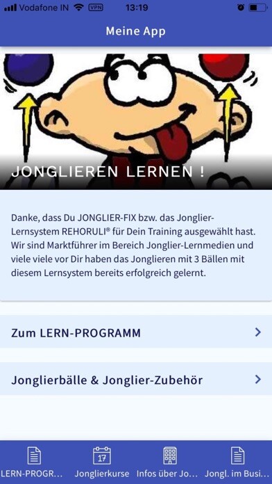 Emulate iPhone app Jonglieren lernen PLUS 1 und 2 using MyAndroid Emulate iPhone app Jonglieren lernen PLUS 1 und 2 using MyAndroid