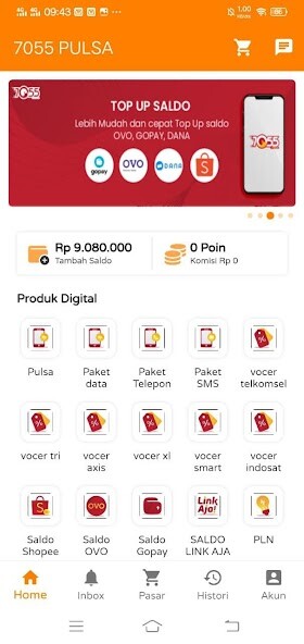 Run android online APK joss pulsa from MyAndroid or emulate joss pulsa using MyAndroid