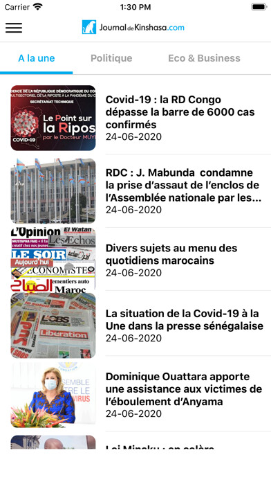 Emulate iPhone app Journal de Kinshasa using MyAndroid Emulate iPhone app Journal de Kinshasa using MyAndroid