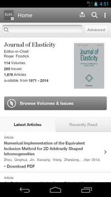 Emulate Android APK Journal of Elasticity
