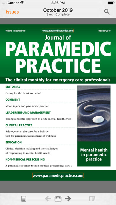 Emulate iPhone app Journal of Paramedic Practice using MyAndroid