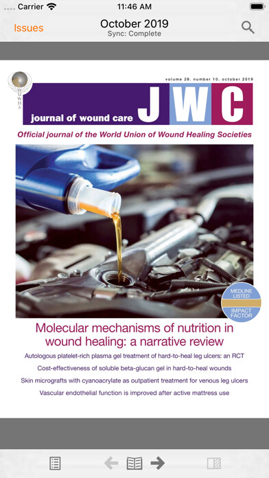 Emulate iPhone app Journal of Wound Care using MyAndroid