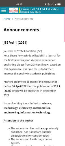Run android online APK Journal STEM Education from MyAndroid or emulate Journal STEM Education using MyAndroid